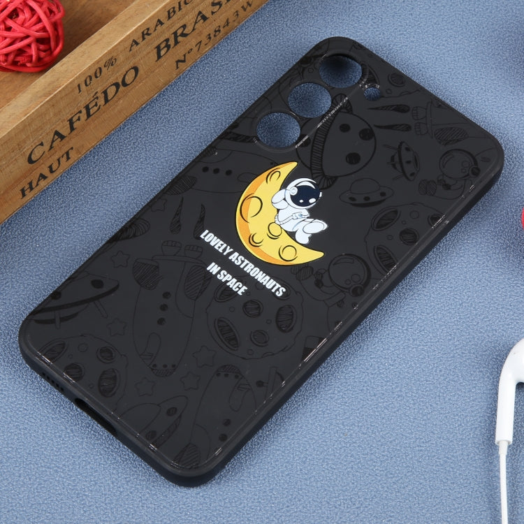 For Samsung Galaxy S20 Astronaut Pattern Silicone Straight Edge Phone Case(Lovely Astronaut-Black) - free shipping - PMC TechLife - Order now!