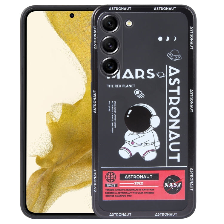 For Samsung Galaxy S10 Astronaut Pattern Silicone Straight Edge Phone Case(Mars Astronaut-Black) - free shipping - PMC TechLife - Order now!