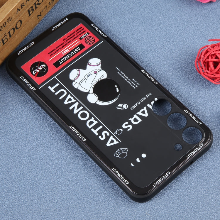 For Samsung Galaxy S10 Astronaut Pattern Silicone Straight Edge Phone Case(Mars Astronaut-Black) - free shipping - PMC TechLife - Order now!