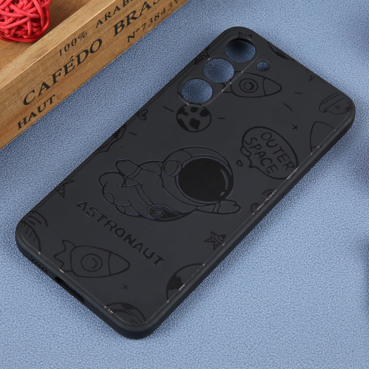 For Samsung Galaxy A71 Astronaut Pattern Silicone Straight Edge Phone Case(Flying Astronaut-Black) - free shipping - PMC TechLife - Order now!