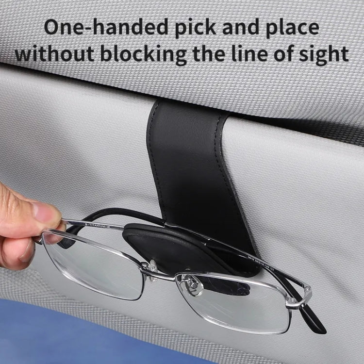 Car Sun Visor Glasses Holder Multifunctional Card Clip Storage Rack(Brown) - Sunglasses & Glasses Clips by PMC TechLife | Online Shopping South Africa | PMC TechLife | Buy Now Pay Later Mobicred