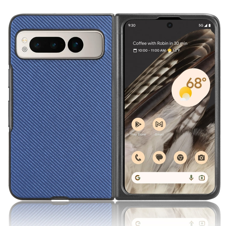 For Google Pixel Fold PU Leather PC Phone Case(Blue) - Google Cases by PMC Jewellery | Online Shopping South Africa | PMC Jewellery