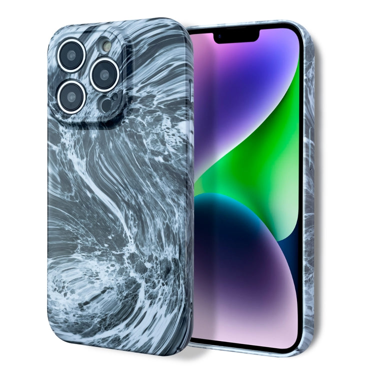 For iPhone 14 Pro Max Marble Pattern Phone Case(Black White) - iPhone 14 Pro Max Cases by PMC TechLife | Online Shopping South Africa | PMC TechLife