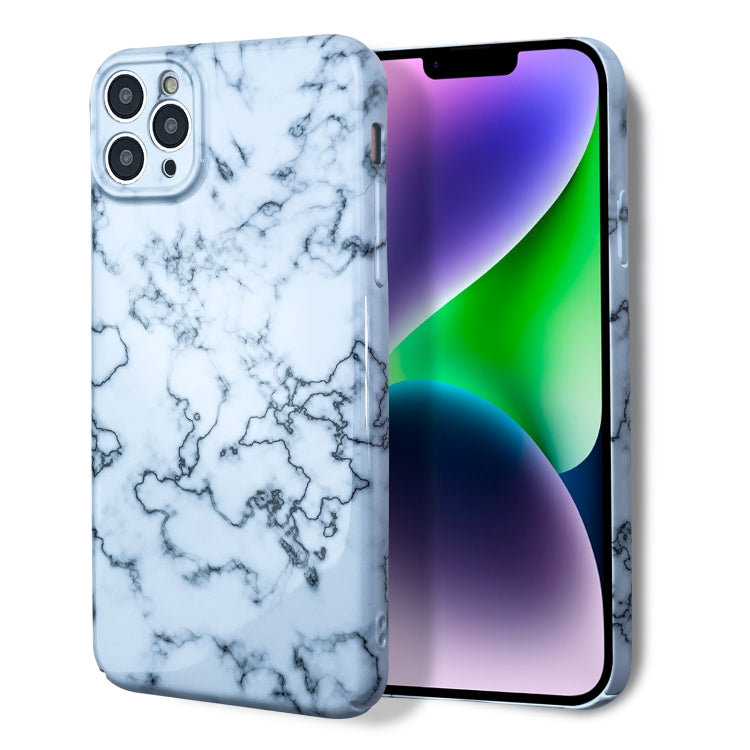 For iPhone 14 Pro Marble Pattern Phone Case(Green White) - iPhone 14 Pro Cases by PMC TechLife | Online Shopping South Africa | PMC TechLife
