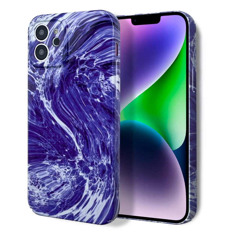 For iPhone 14 Plus Marble Pattern Phone Case(Purple White) - iPhone 14 Plus Cases by PMC TechLife | Online Shopping South Africa | PMC TechLife