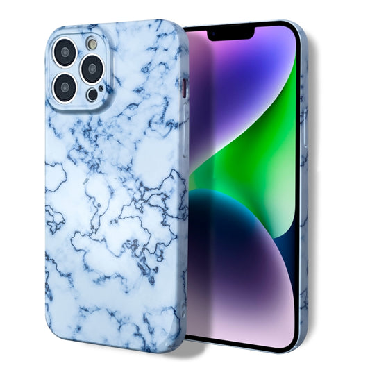 For iPhone 13 Pro Max Marble Pattern Phone Case(Blue White) - iPhone 13 Pro Max Cases by PMC Jewellery | Online Shopping South Africa | PMC Jewellery