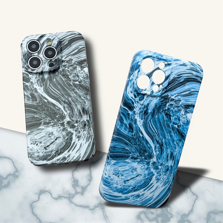 For iPhone 13 mini Marble Pattern Phone Case(Navy Blue White) - iPhone 13 mini Cases by PMC Jewellery | Online Shopping South Africa | PMC Jewellery