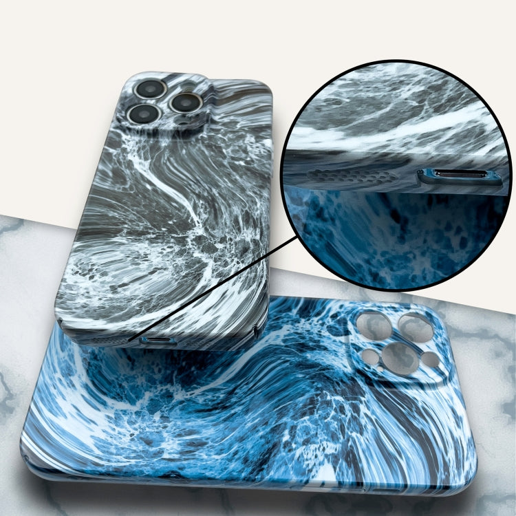 For iPhone 12 Pro Max Marble Pattern Phone Case(Blue White) - iPhone 12 Pro Max Cases by PMC Jewellery | Online Shopping South Africa | PMC Jewellery