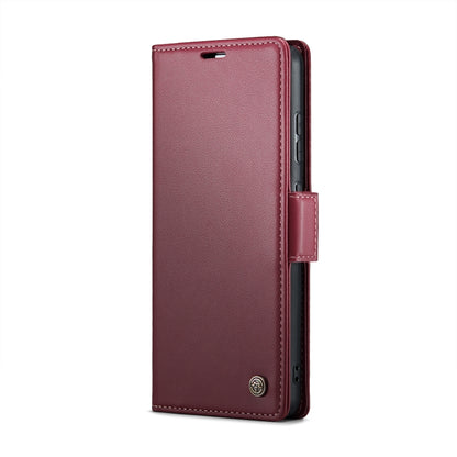 For Samsung Galaxy A52/A52s 5G CaseMe 023 Butterfly Buckle Litchi Texture RFID Anti-theft Leather Phone Case(Wine Red) - Galaxy Phone Cases by CaseMe | Online Shopping South Africa | PMC Jewellery | Buy Now Pay Later Mobicred