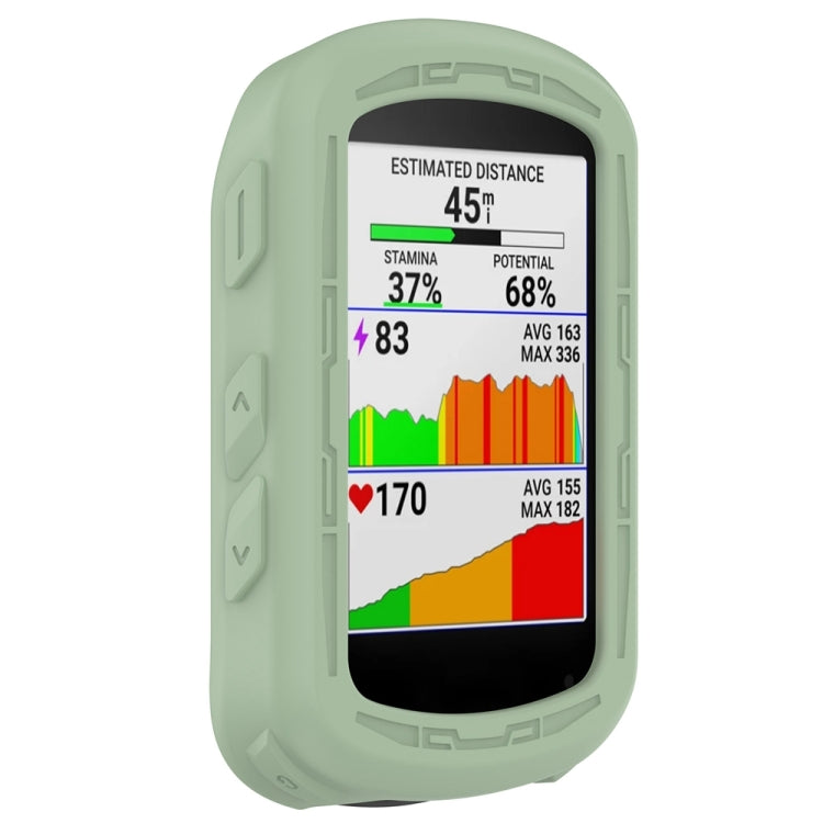 For Garmin Edge 840 / Edge 540 Stopwatch Armor Silicone Protective Case(Green) - Watch Cases by PMC TechLife | Online Shopping South Africa | PMC TechLife