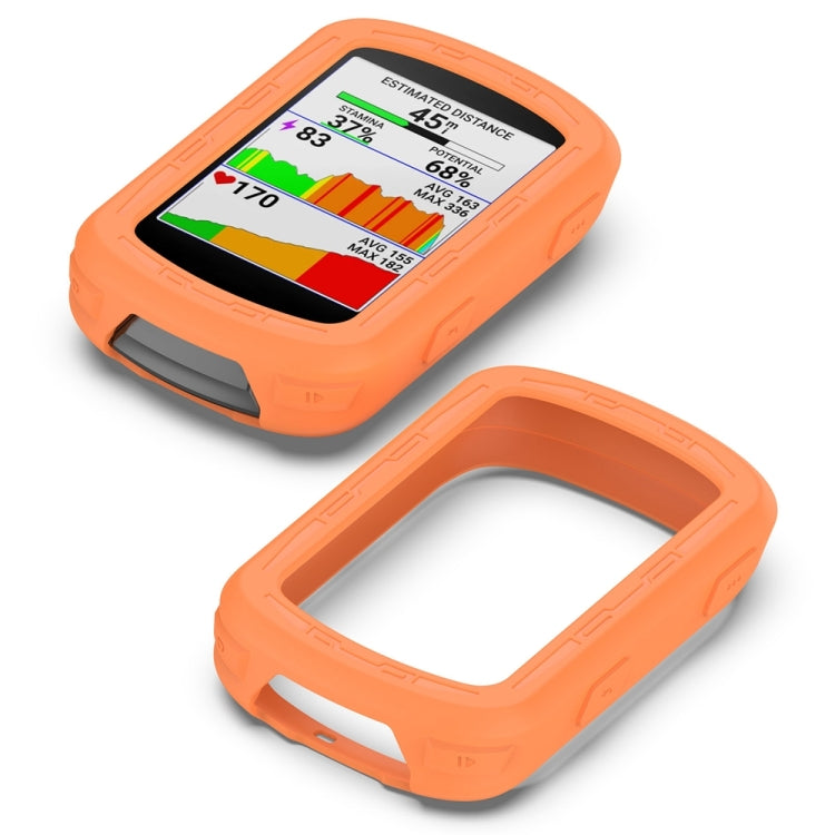 For Garmin Edge 840 / Edge 540 Stopwatch Armor Silicone Protective Case(Orange) - Watch Cases by PMC Jewellery | Online Shopping South Africa | PMC Jewellery