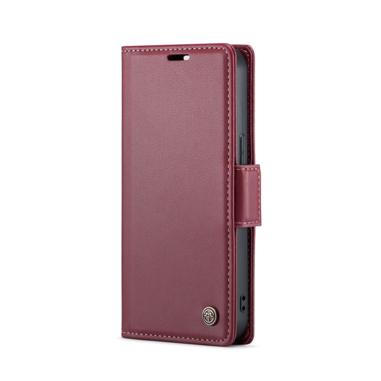 For iPhone 13 mini CaseMe 023 Butterfly Buckle Litchi Texture RFID Anti-theft Leather Phone Case(Wine Red) - iPhone 13 mini Cases by CaseMe | Online Shopping South Africa | PMC Jewellery