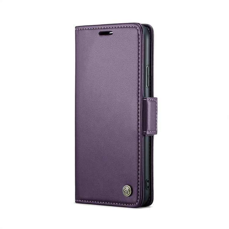For iPhone XS CaseMe 023 Butterfly Buckle Litchi Texture RFID Anti-theft Leather Phone Case(Pearly Purple) - More iPhone Cases by CaseMe | Online Shopping South Africa | PMC Jewellery