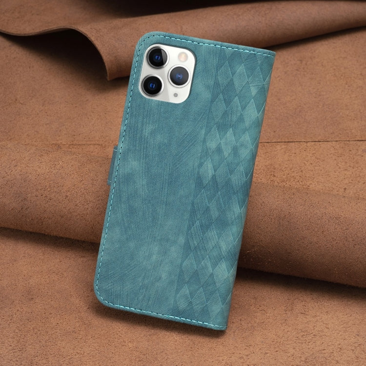 For iPhone 11 Pro Plaid Embossed Leather Phone Case(Green) - free shipping - PMC TechLife - Order now!