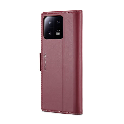 For Xiaomi 13 Pro CaseMe 023 Butterfly Buckle Litchi Texture RFID Anti-theft Leather Phone Case(Wine Red) - 13 Pro Cases by CaseMe | Online Shopping South Africa | PMC Jewellery