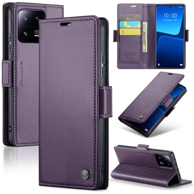 For Xiaomi 13 Pro CaseMe 023 Butterfly Buckle Litchi Texture RFID Anti-theft Leather Phone Case(Pearly Purple) - 13 Pro Cases by CaseMe | Online Shopping South Africa | PMC Jewellery