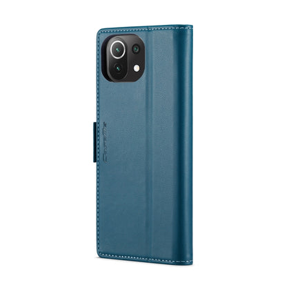 For Xiaomi Mi 11 Lite CaseMe 023 Butterfly Buckle Litchi Texture RFID Anti-theft Leather Phone Case(Blue) - Xiaomi Cases by CaseMe | Online Shopping South Africa | PMC Jewellery