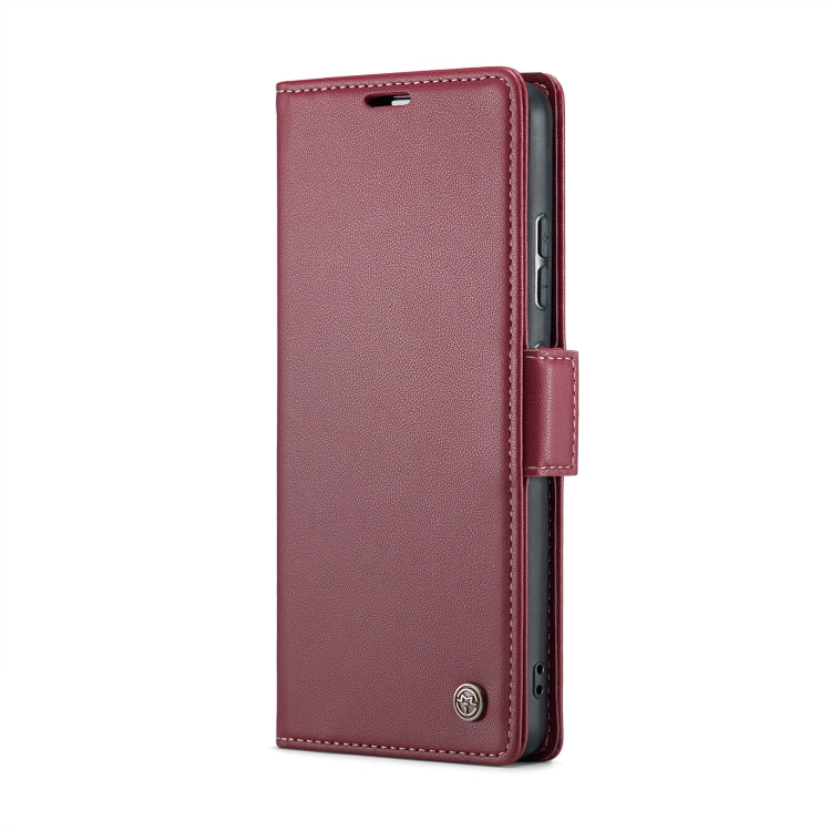 For Xiaomi 11T / 11T Pro CaseMe 023 Butterfly Buckle Litchi Texture RFID Anti-theft Leather Phone Case(Wine Red) - Xiaomi Cases by CaseMe | Online Shopping South Africa | PMC Jewellery