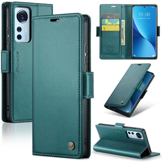 For Xiaomi 12 / 12X / 12S CaseMe 023 Butterfly Buckle Litchi Texture RFID Anti-theft Leather Phone Case(Pearly Blue) - Xiaomi Cases by CaseMe | Online Shopping South Africa | PMC Jewellery | Buy Now Pay Later Mobicred