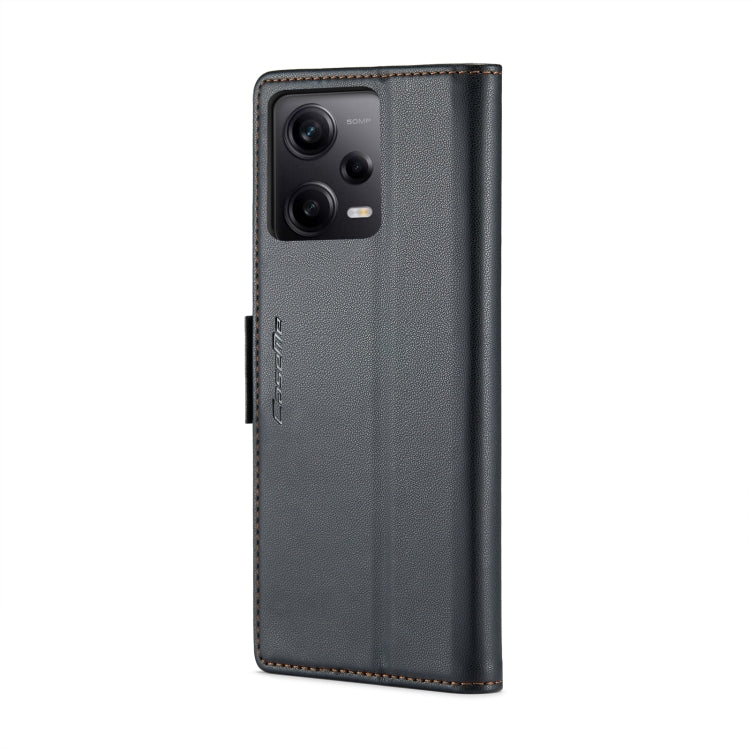 CaseMe 023 Butterfly Buckle Litchi Texture RFID Anti-theft Leather Phone Case For Xiaomi Poco X5 Pro 5G/Redmi Note 12 Pro 5G Global(Black) - Xiaomi Cases by CaseMe | Online Shopping South Africa | PMC Jewellery