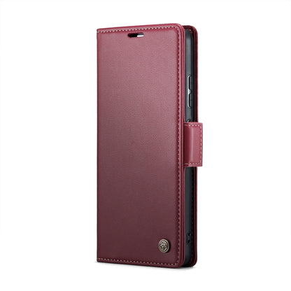 CaseMe 023 Butterfly Buckle Litchi Texture RFID Anti-theft Leather Phone Case For Xiaomi Poco X5 Pro 5G/Redmi Note 12 Pro 5G Global(Wine Red) - Xiaomi Cases by CaseMe | Online Shopping South Africa | PMC Jewellery