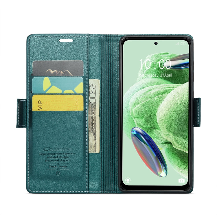 For Xiaomi Poco X5 5G/Redmi Note 12 5G Global CaseMe 023 Butterfly Buckle Litchi Texture RFID Anti-theft Leather Phone Case(Pearly Blue) - Xiaomi Cases by CaseMe | Online Shopping South Africa | PMC Jewellery | Buy Now Pay Later Mobicred