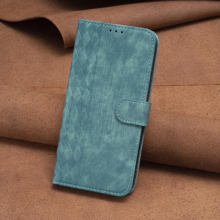 For Samsung Galaxy S22 Ultra 5G Plaid Embossed Leather Phone Case(Green) - free shipping - PMC TechLife - Order now!