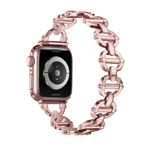 Ladder Buckle Metal Watch Band For Apple Watch Ultra 49mm(Pink) - Watch Bands by PMC Jewellery | Online Shopping South Africa | PMC Jewellery