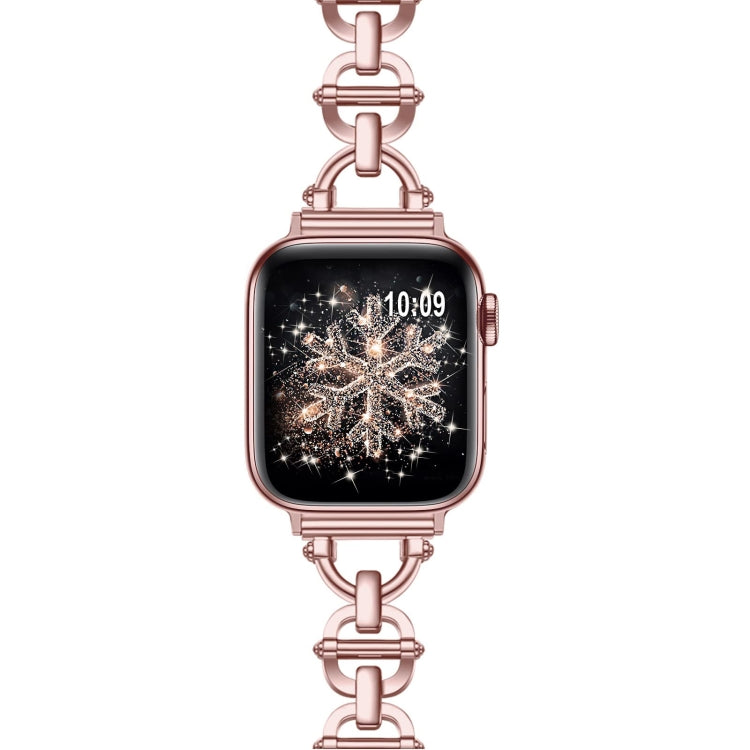 Ladder Buckle Metal Watch Band For Apple Watch Ultra 49mm(Pink) - Watch Bands by PMC Jewellery | Online Shopping South Africa | PMC Jewellery