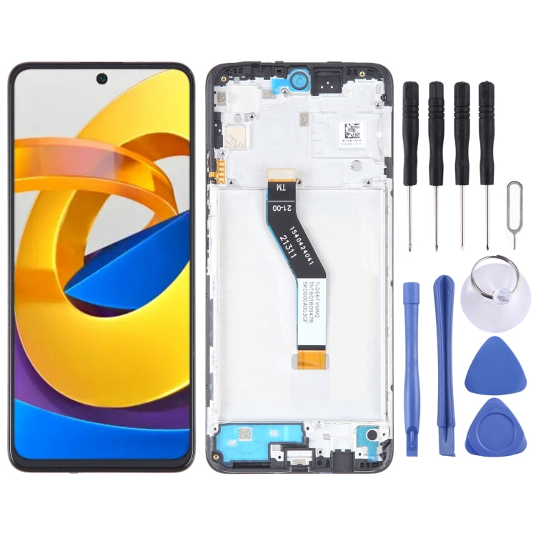 OEM Material LCD Screen For Xiaomi Poco M4 Pro 5G Digitizer Full Assembly with Frame - free shipping - PMC TechLife - Order now!