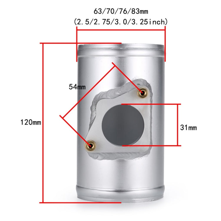 70mm XH-UN602 Car Modified Engine Air Flow Meter Flange Intake Sensor Base for Toyota / Mazda - Air Intake System by PMC TechLife | Online Shopping South Africa | PMC TechLife