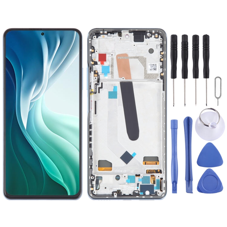 OLED LCD Screen For Xiaomi 11X Pro Digitizer Full Assembly with Frame(Blue) - free shipping - PMC TechLife - Order now!