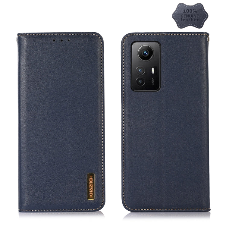 For Xiaomi Redmi Note 12S 4G KHAZNEH Nappa Top Layer Cowhide Leather Phone Case(Blue) - free shipping - PMC TechLife - Order now!