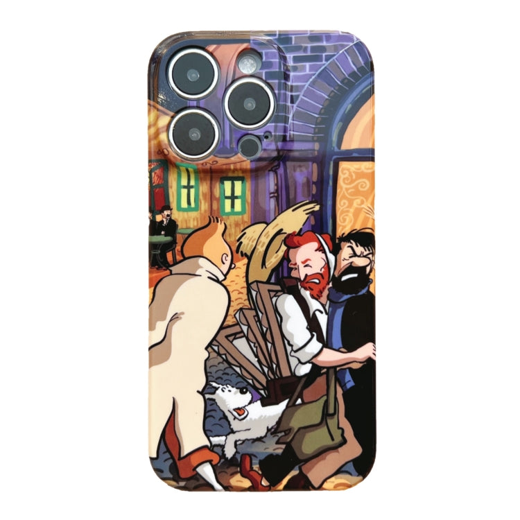 For iPhone 14 Pro Precise Hole Oil Painting Pattern PC Phone Case(Puppy) - free shipping - PMC TechLife - Order now!