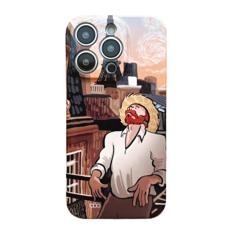 For iPhone 14 Pro Max Precise Hole Oil Painting Pattern PC Phone Case(Tower) - iPhone 14 Pro Max Cases by PMC TechLife | Online Shopping South Africa | PMC TechLife