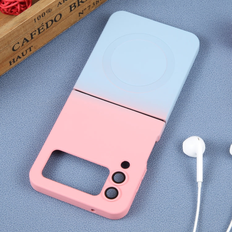 For Samsung Galaxy Z Flip4 Liquid TPU Silicone Gradient MagSafe Phone Case(Pink Blue) - Galaxy Z Flip4 5G Cases by PMC Jewellery | Online Shopping South Africa | PMC Jewellery