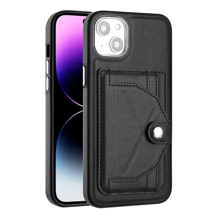For iPhone 14 Plus Shockproof Leather Phone Case with Card Holder(Black) - free shipping - PMC TechLife - Order now!