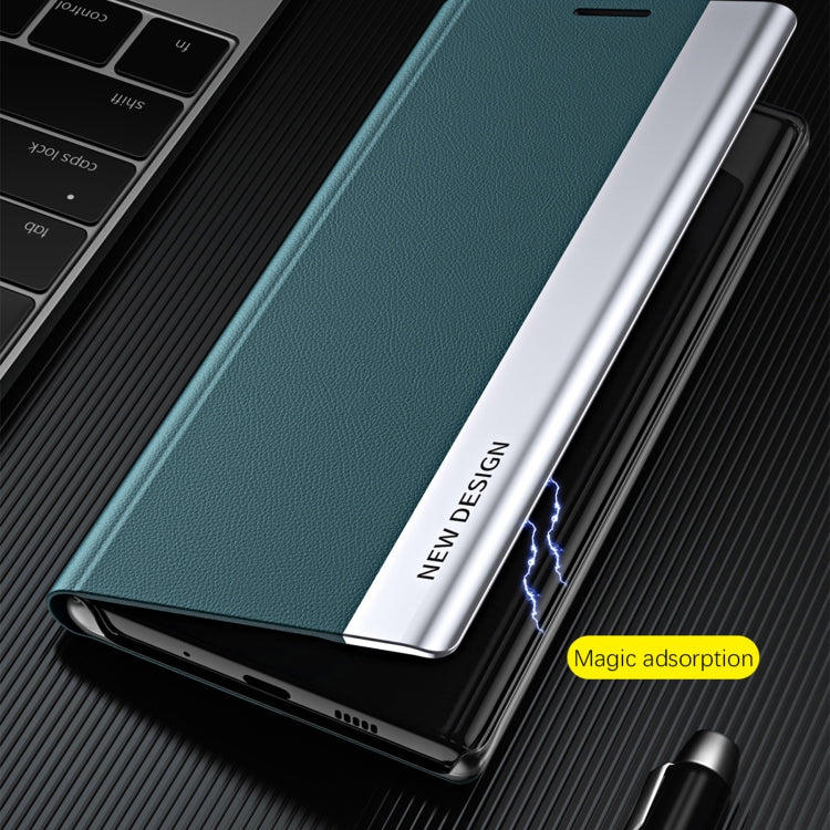 For Xiaomi Poco F5 Side Side Electroplated Magnetic Leather Phone Case(Light Blue) - free shipping - PMC TechLife - Order now!