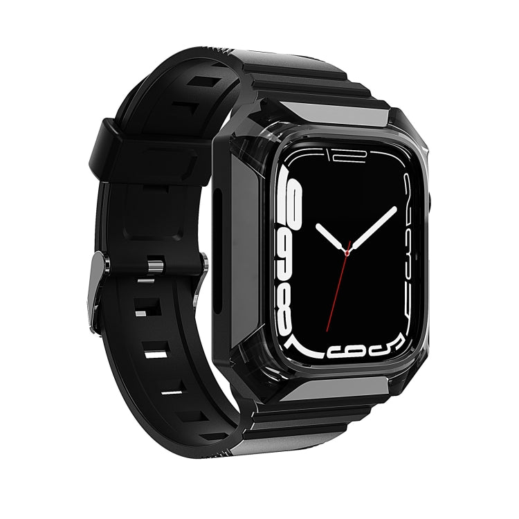 Armor Case Integrated TPU Watch Band For Apple Watch SE 40mm(Black) - Watch Bands by PMC TechLife | Online Shopping South Africa | PMC TechLife