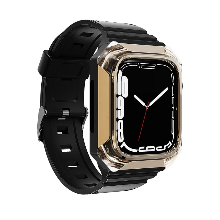 Armor Case Integrated TPU Watch Band For Apple Watch 3 38mm(Gold) - Watch Bands by PMC TechLife | Online Shopping South Africa | PMC TechLife
