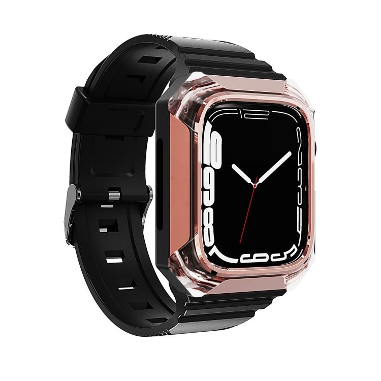 Armor Case Integrated TPU Watch Band For Apple Watch 3 38mm(Rose Gold) - Watch Bands by PMC TechLife | Online Shopping South Africa | PMC TechLife