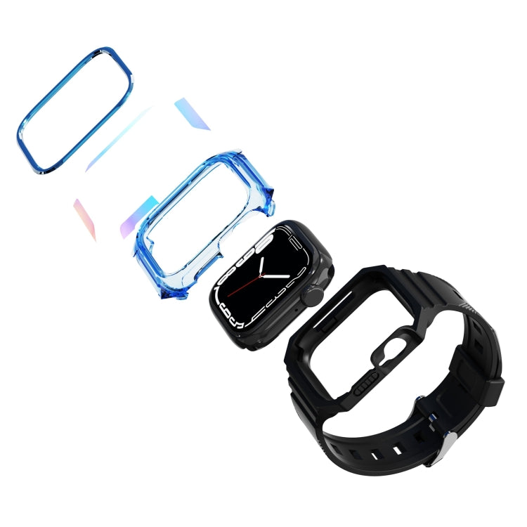 Armor Case Integrated TPU Watch Band For Apple Watch 8 41mm(Gold) - Watch Bands by PMC TechLife | Online Shopping South Africa | PMC TechLife