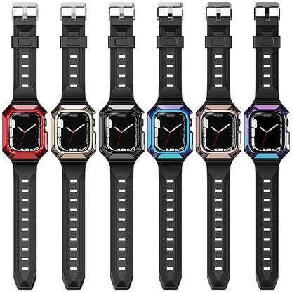 Armor Case Integrated TPU Watch Band For Apple Watch 5 44mm(Black) - Watch Bands by PMC Jewellery | Online Shopping South Africa | PMC Jewellery