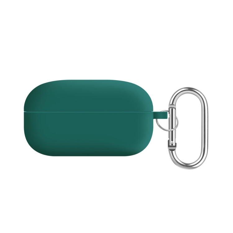 For Samsung Galaxy Buds Live / Buds2 Pro PC Lining Silicone Bluetooth Earphone Protective Case(Dark Green) - Samsung Earphone Case by PMC Jewellery | Online Shopping South Africa | PMC Jewellery