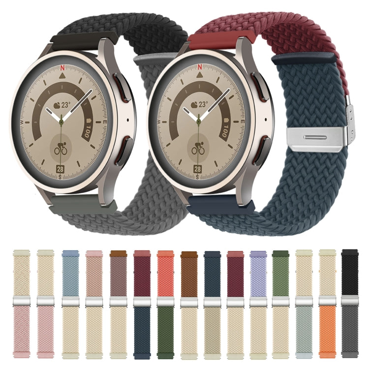 20mm Buckle Braided Nylon Watch Band(Starlight Grey) - 20mm Bands by PMC TechLife | Online Shopping South Africa | PMC TechLife