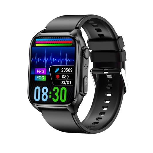 TK12 1.96 inch IP67 Waterproof Silicone Band Smart Watch Supports ECG / Remote Families Care / Bluetooth Call / Body Temperature Monitoring(Black) - Smart Watches by PMC Jewellery | Online Shopping South Africa | PMC Jewellery