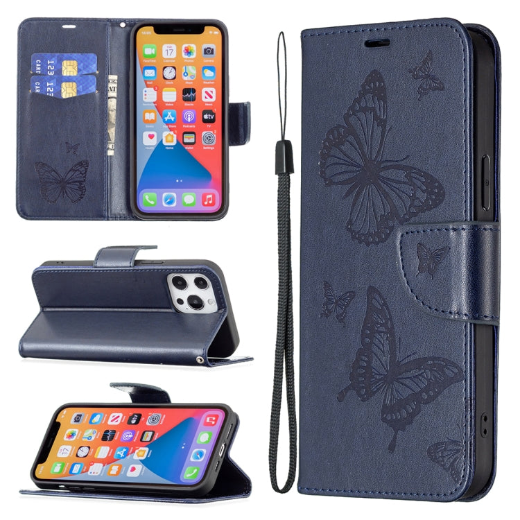 For Xiaomi Poco F5 5G / Redmi Note 12 Turbo Two Butterflies Embossing Leather Phone Case(Blue) - free shipping - PMC TechLife - Order now!
