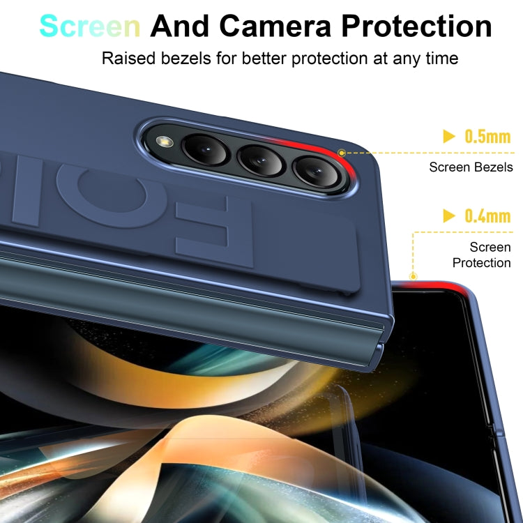 For Samsung Galaxy Z Fold3 Silicone Wristband Holder Foldable Phone Case(Black) - free shipping - PMC TechLife - Order now!