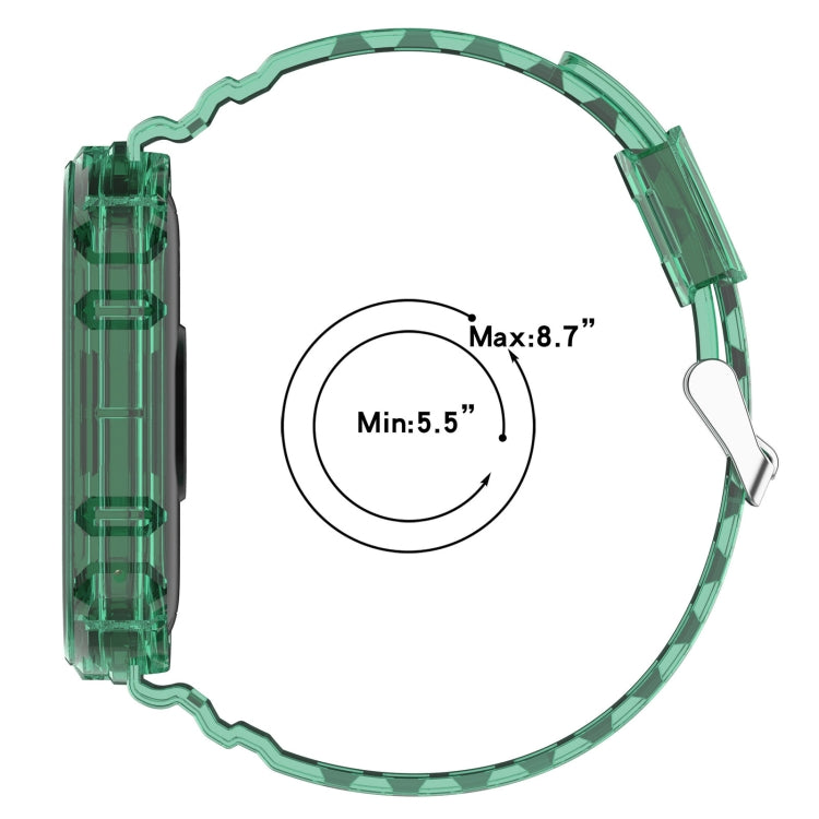 For Xiaomi Mi Band 8 Integrated Transparent Silicone Watch Band(Black) - Watch Bands by PMC TechLife | Online Shopping South Africa | PMC TechLife