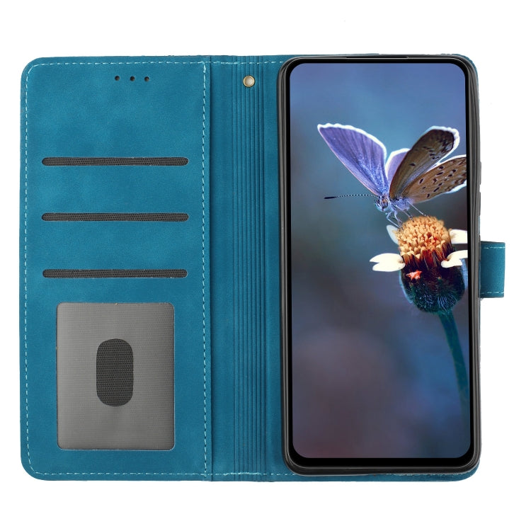 For Xiaomi 13 Flower Embossing Pattern Leather Phone Case(Blue) - 13 Cases by PMC Jewellery | Online Shopping South Africa | PMC Jewellery